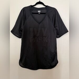 Ivy Park Black Mesh V-Neck Jersey Beyoncé 04 Logo Size M
